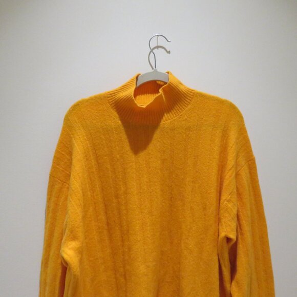 J. CREW Ribbed Mockneck Sweater in Supersoft Yarn Tangerine Orange - Size XL - Picture 3 of 14